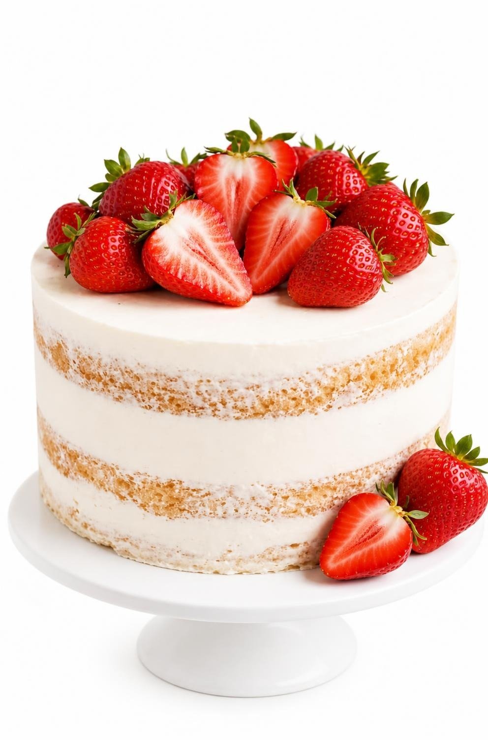 Strawberry Vanilla Almond Flour Cake